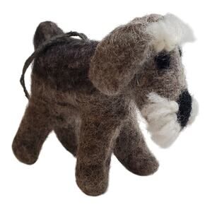 Fabric Ornament - Grey Dog